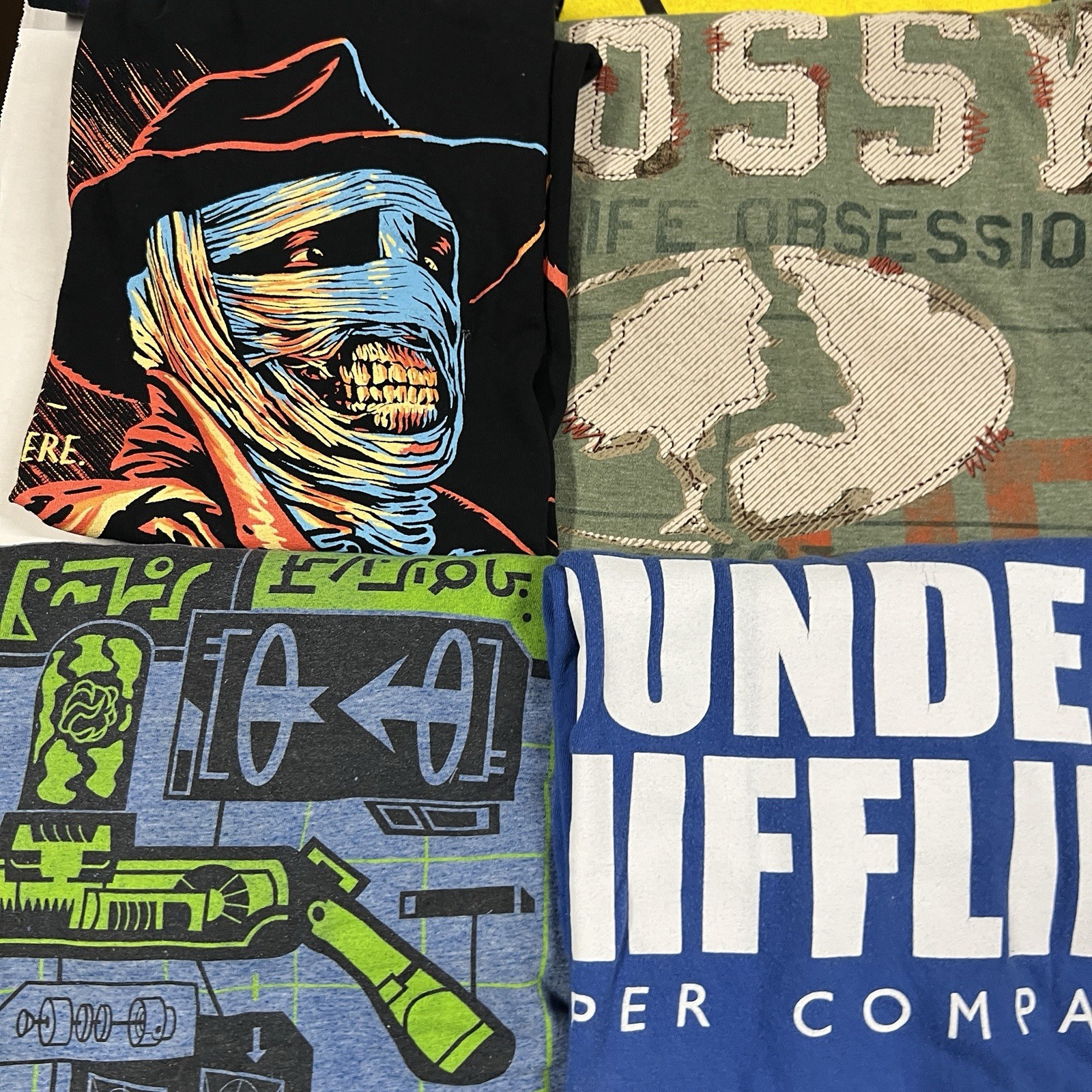 16 Tees Graphic T Shirt Lot Mix Modern Joblot For DIY Craft Upcycle Tie Dye Etc. gallery