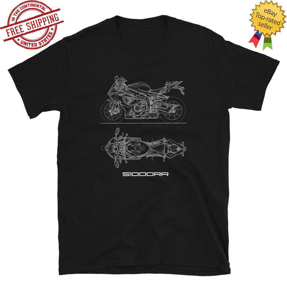 S1000RR Men’s Sports Bike Blueprint Motorcycle Tee Shirt Racing BIker Apparel