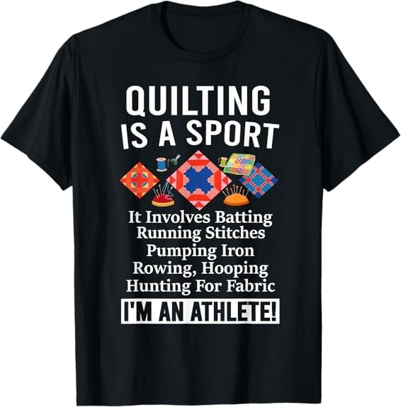 NEW LIMITED Quilting is a Sport I'm an Athlete Quilt Funny Quilter T-Shirt S-3XL gallery