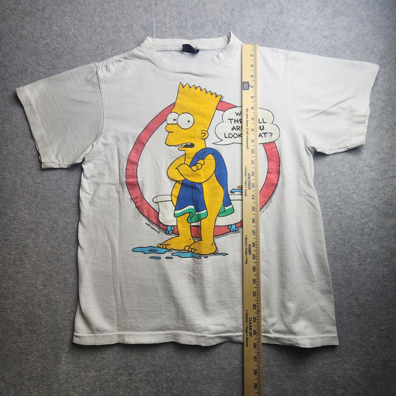 Vintage 1990 Bart Simpson "What the hell are you lookin' at?" T-Shirt L gallery