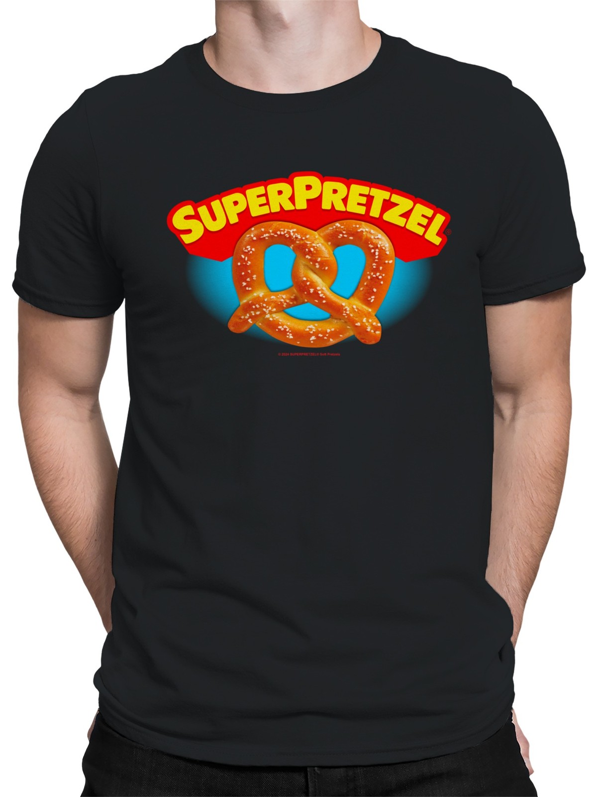 Officially Licensed Super Pretzel Classic Logo Design Men's T-shirt gallery