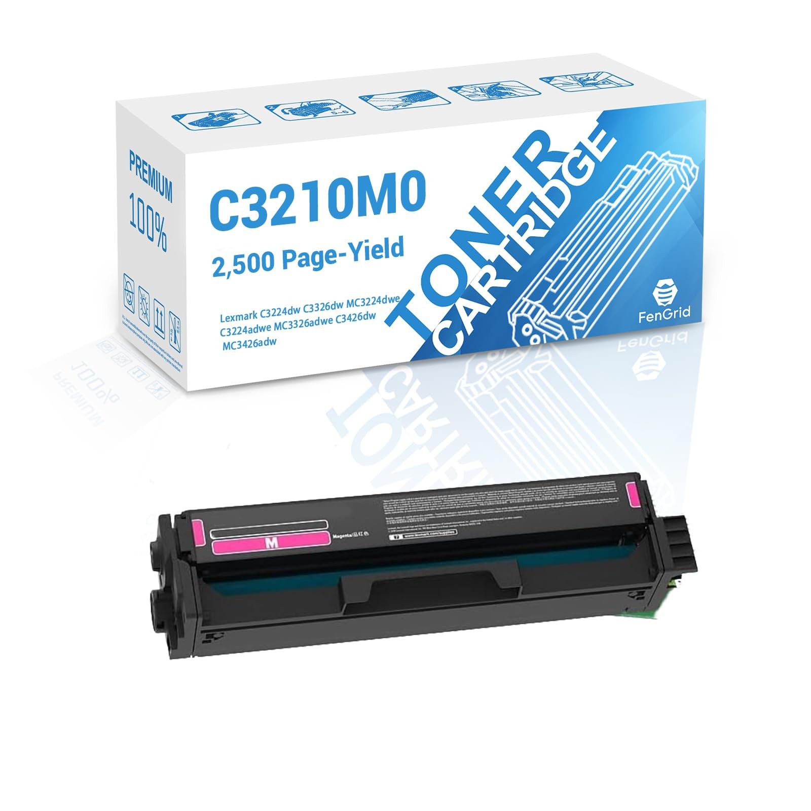 C3210M0 Magenta Toner Cartridge, 2,500 Page-Yield, Works with Printer Models