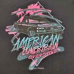 American Powertrain Overdrive Chevroley T-shirt Men’s XL Neon Logo Black
