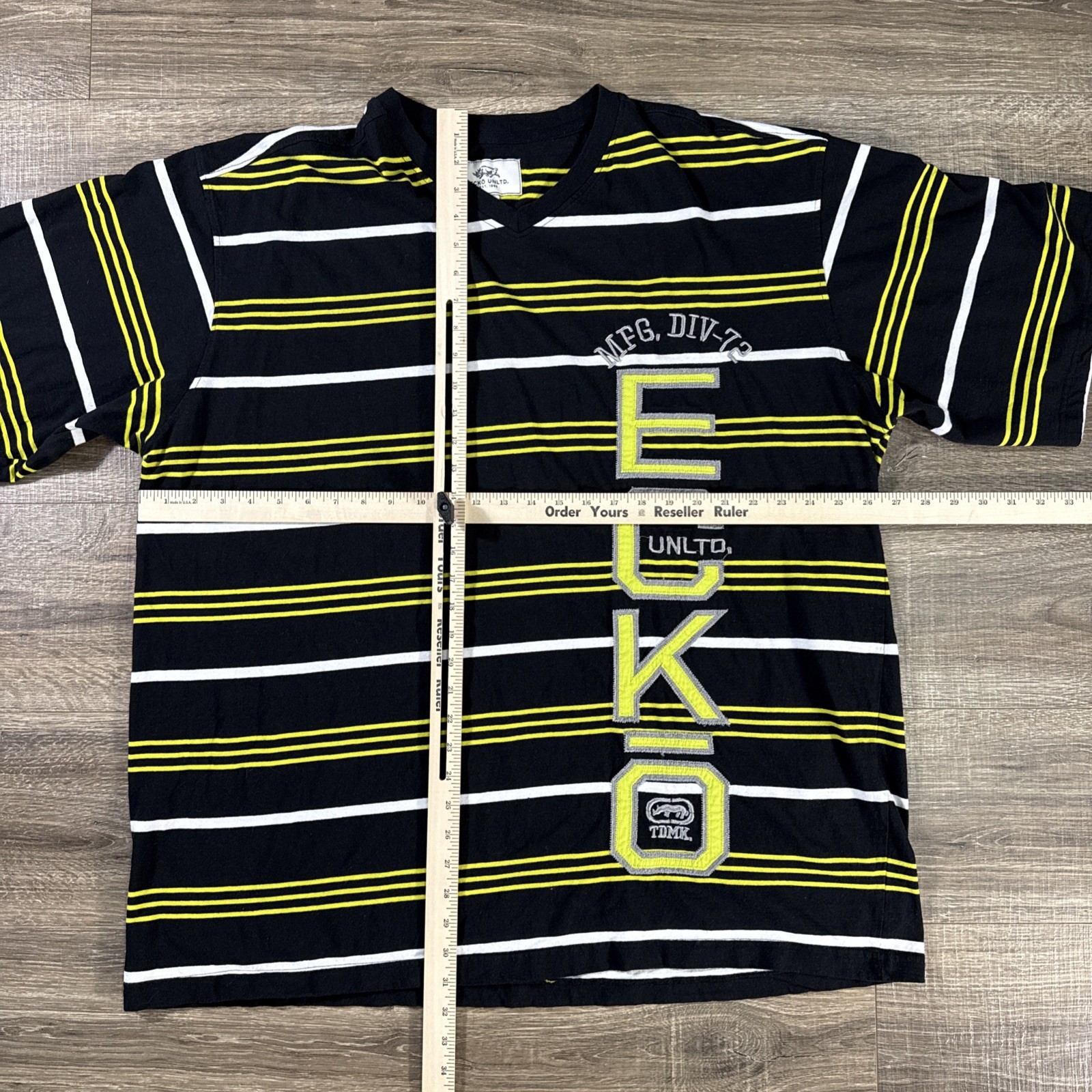 Vintage Ecko UNLTD T Shirt Mens 4XB Black Hip Hop Baggy Streetwear 90s spellout gallery