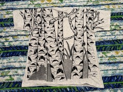 Vintage Single-Stitch Wolf AOP Tee 1991 XL Geo Cupit Art T-Shirt 90s NOS Art USA
