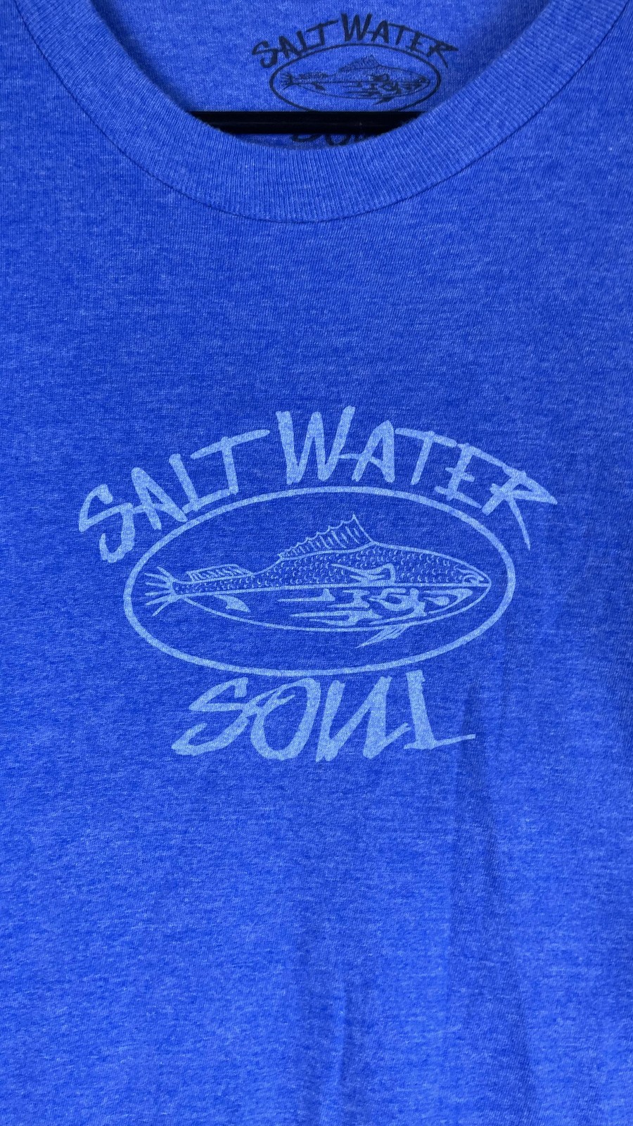 Salt Water Soul Shirt Mens Big 3XL Blue Fish Logo Graphic Tee T-Shirt Beach gallery