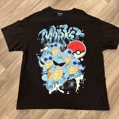 Pokemon Squirtle Squad Graphic T-Shirt Mens Size XL Black Chinatown Market