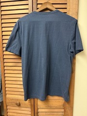 Marine Layer Blue Solid Embroidered Pocket Short Sleeve Crew Neck T-Shirt M