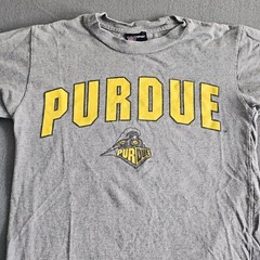 MV Sport Small Purdue University Gray Graphic Short Sleeve T-Shirt
