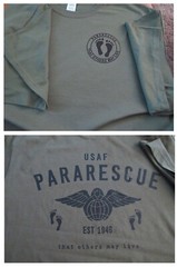 PARARESCUE That Others May Live USAF Silk Screen T-Shirt LARGE Ultra Cotton 6oz