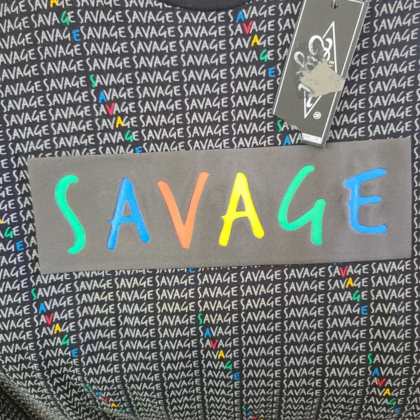 NEW Eighty Eight Brand Men's "Savage" T-Shirt Size XL Short Sleeve Black Multi gallery