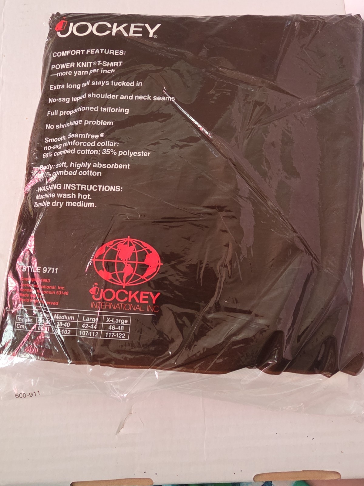 New 3 Pack Jockey Power-Knit T-Shirt Size Medium 38 - 40 White Vintage 1983 gallery