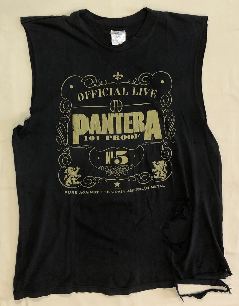 1998 Pantera Shirt 101 Proof Official Live Tour Sz Large 2-sided Metal Dimebag