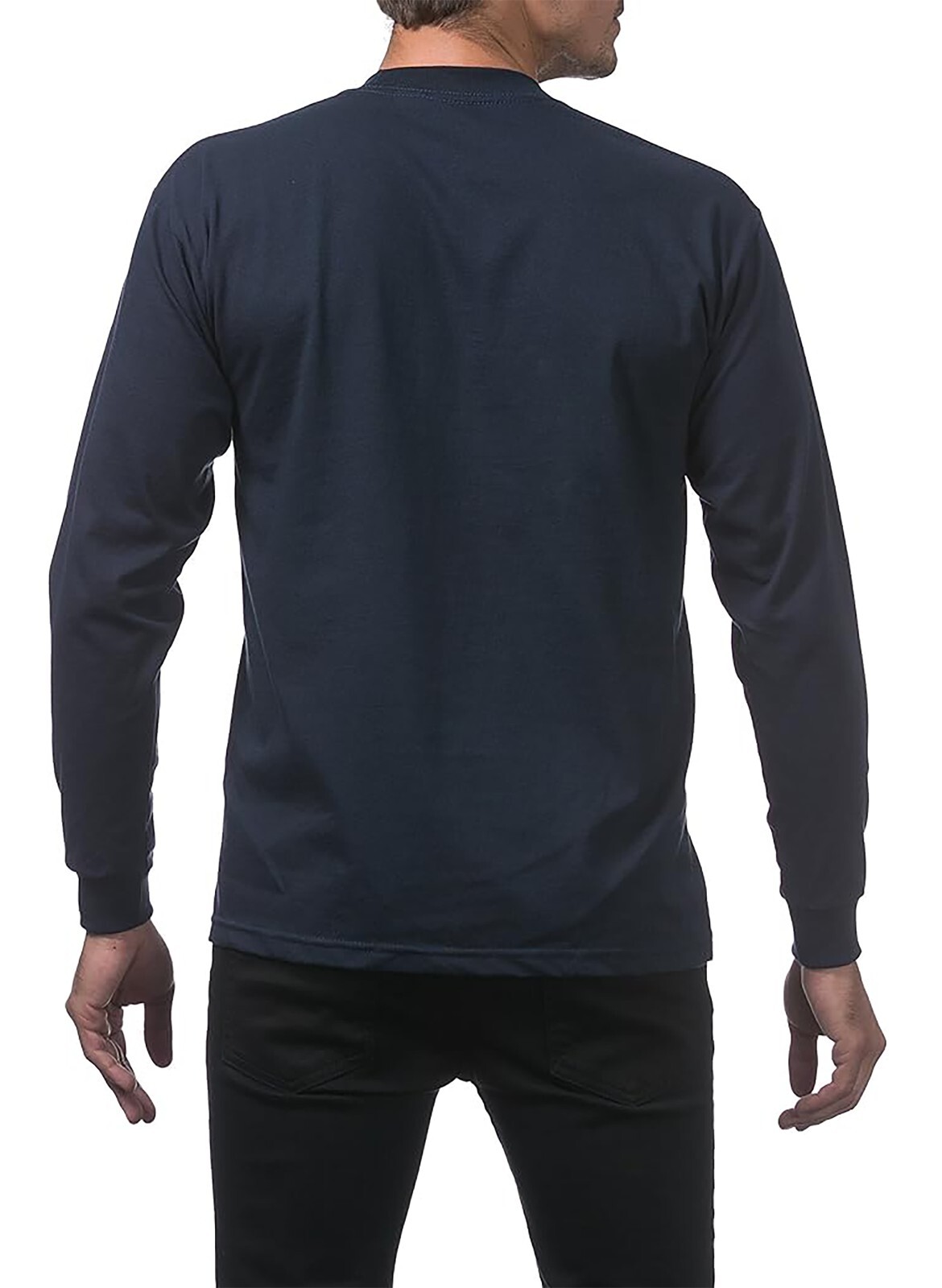 Pro Club Men's 3-Pack Heavyweight Cotton Long Sleeve Crew Neck T-Shirt gallery