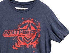 Anvil Lightweight Mens Large Anthem Off Road Black Graphic T-Shirt