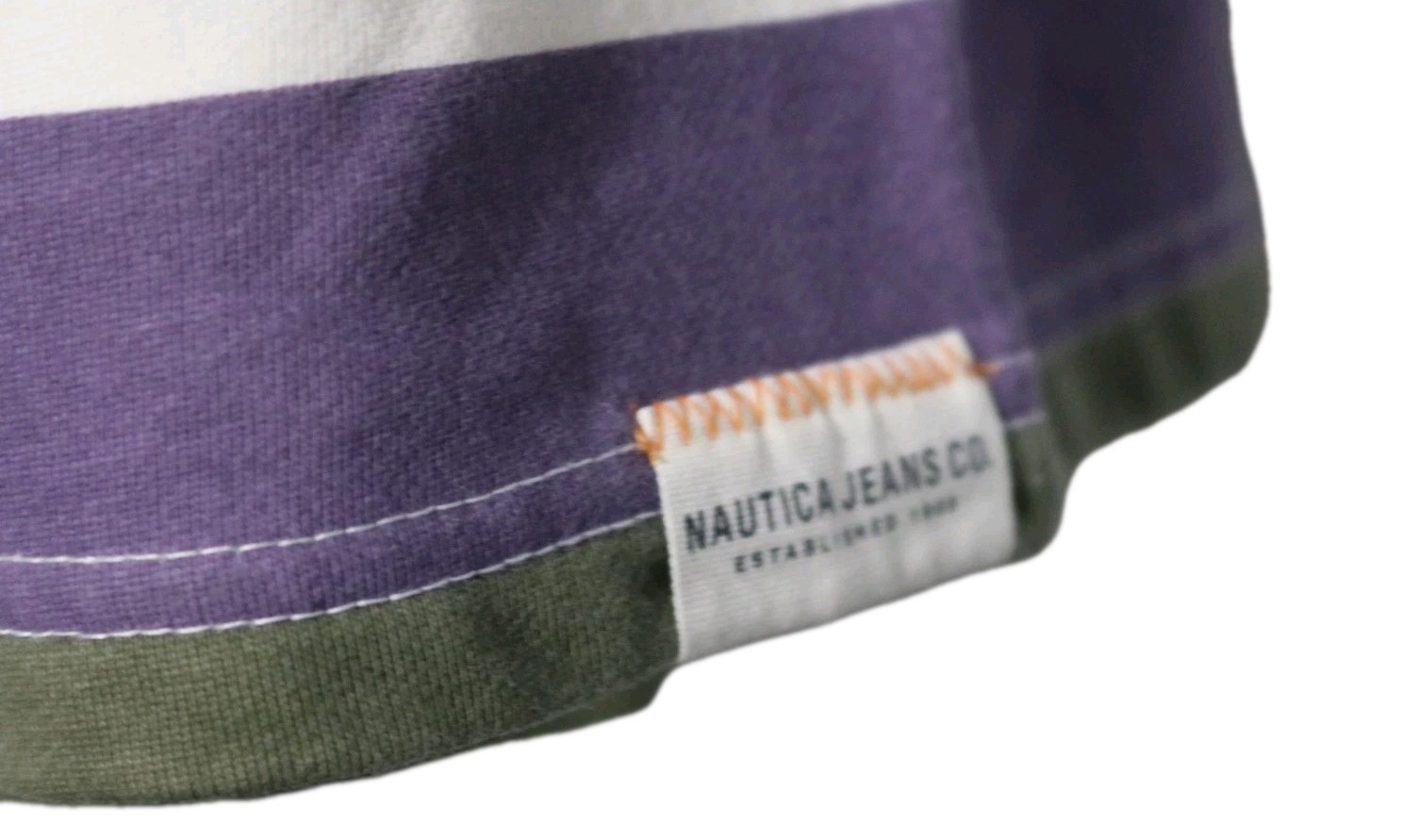 Nautica Crewneck Shirt Grape Size XL Mens Striped Kangaroo Pocket Classic Fit gallery