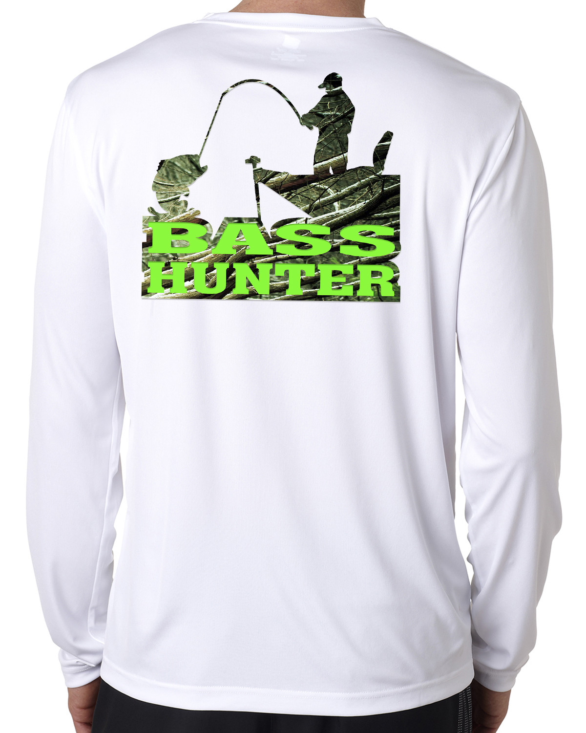 Dixie Land Outdoors Bass hunter fishing Microfiber long sleeve t shirt 50+ uv gallery