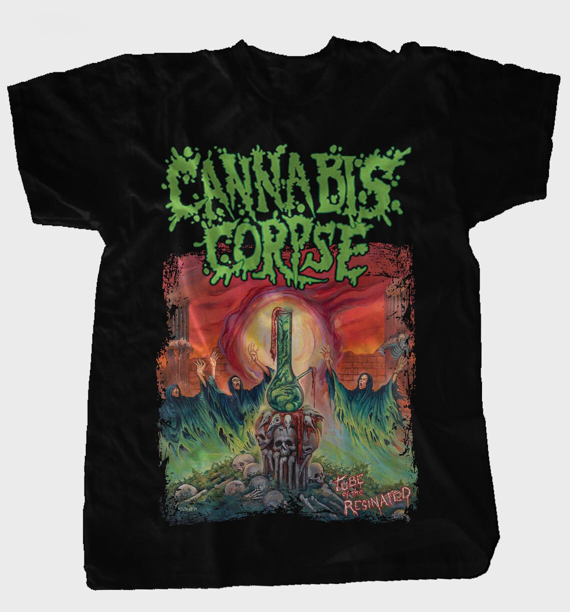 CANNABIS CORPSE Tube of the Resinated Cotton All size T-shirt NG2032