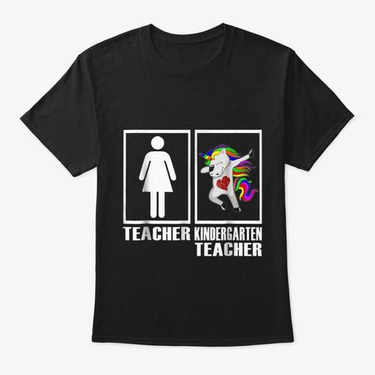 Funny Unicorn Dabbing Kindergarten Teach T-Shirt Made in the USA Size S to 5XL