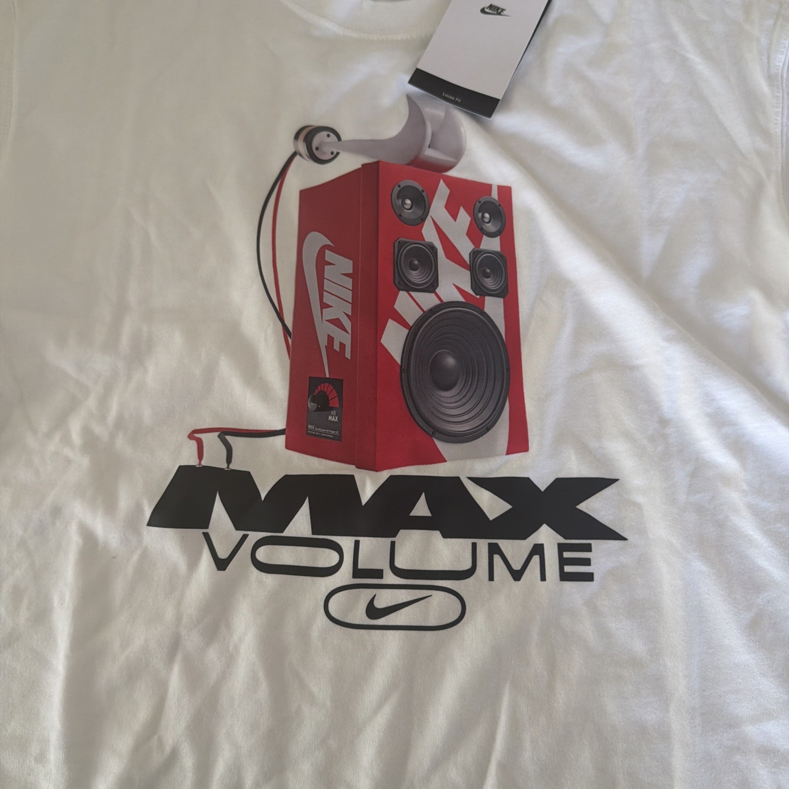 Nike The Nike Tee Max Volume Graphic White Loose Fit Men's T-Shirt S gallery