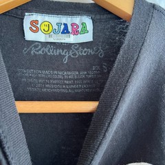 Sojara Rolling Stones 89 Tank Top Small Black Graphic Band Tee Sleeveless Cotton