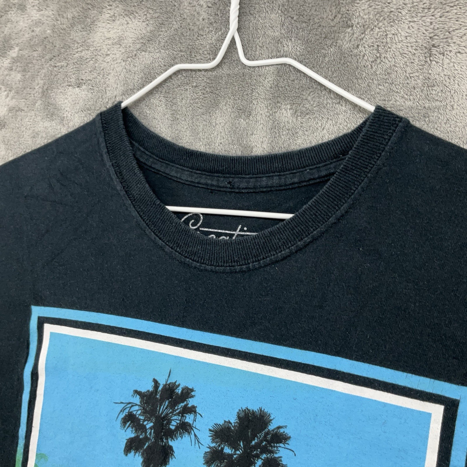Creative Empire California Shirt Mens Medium Black Palm Trees Beach LA Cali READ gallery