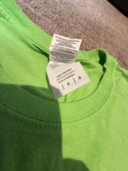 Neon Lime Green Aggies Embroidered Graphic T-Shirt Size L