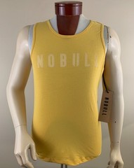 NOBULL Men’s Performance Training Muscle Tank Top Yellow Size M NWT