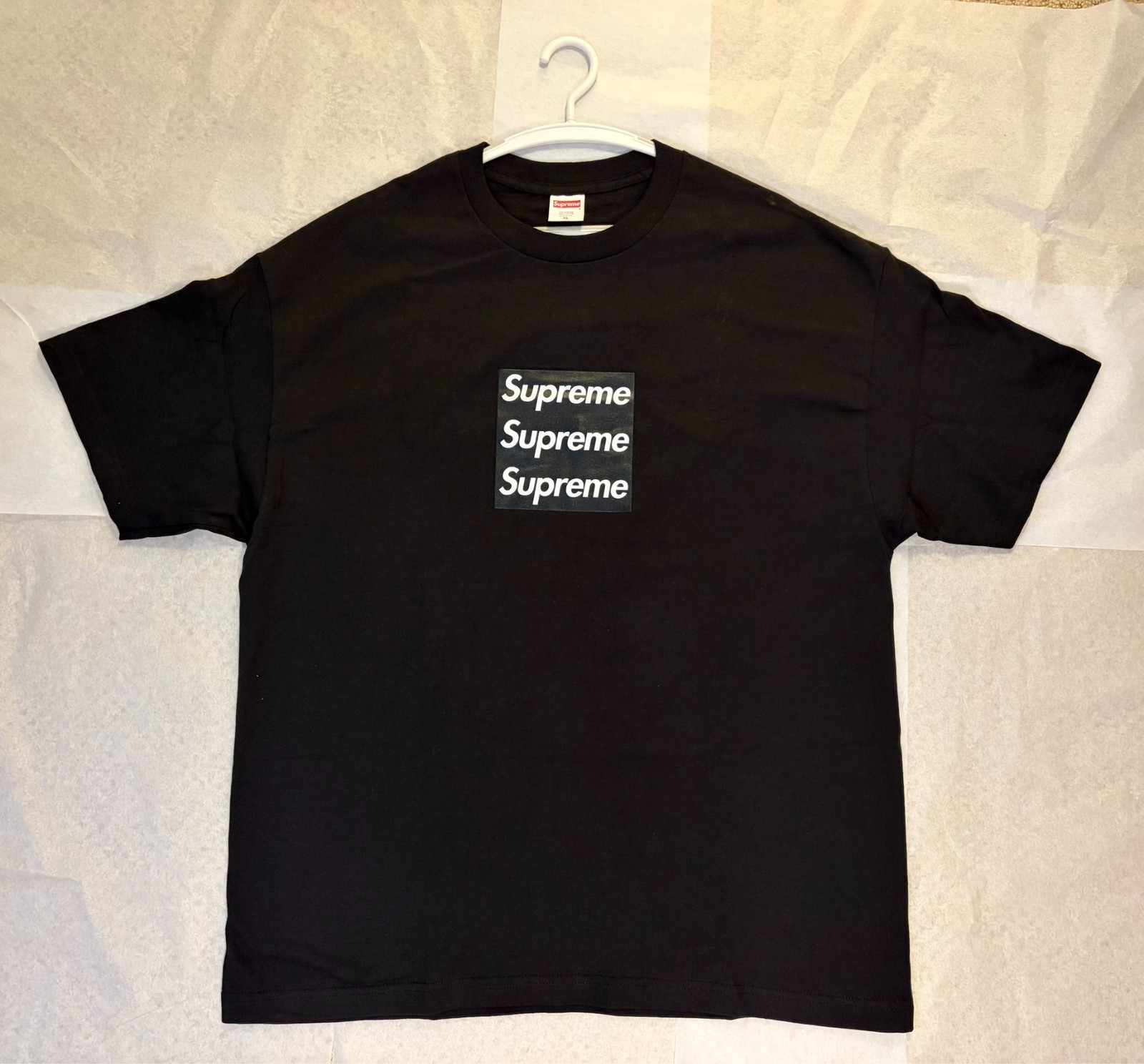 Asspizza x Supreme Triple Box Logo Tee Black XL 2021 Brand New Never Worn gallery