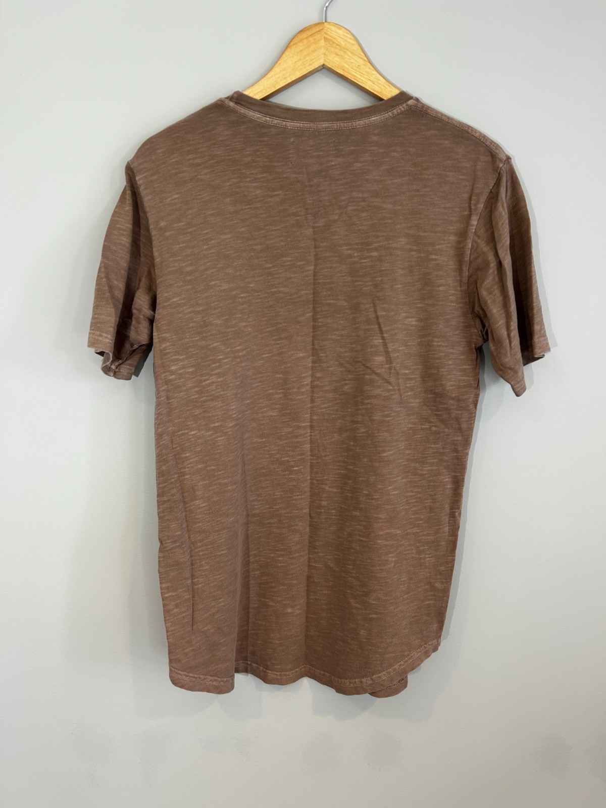 GOODLIFE Mens T-Shirt Brown Curved Hem Modern Casual Crew Comfort Soft Brown M gallery
