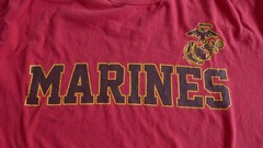 Vintage USMC US Marine Corps eagle globe logo 100% cotton t shirt tee super soft