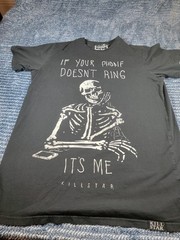KILLSTAR Men’s Black Skeleton Graphic Print Crew Neck Short Sleeve T-Shirt XL