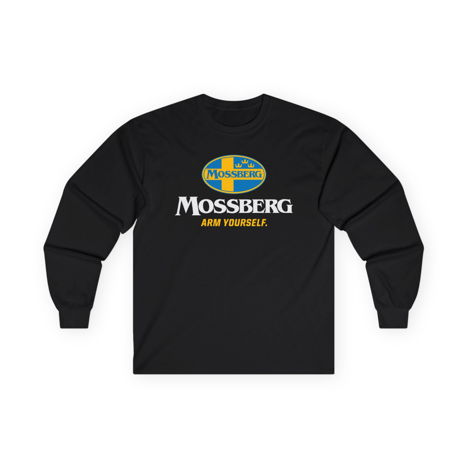 New Mossberg Arm Yourself Logo Men’s Long Slevee T-Shirt American T-Shirt