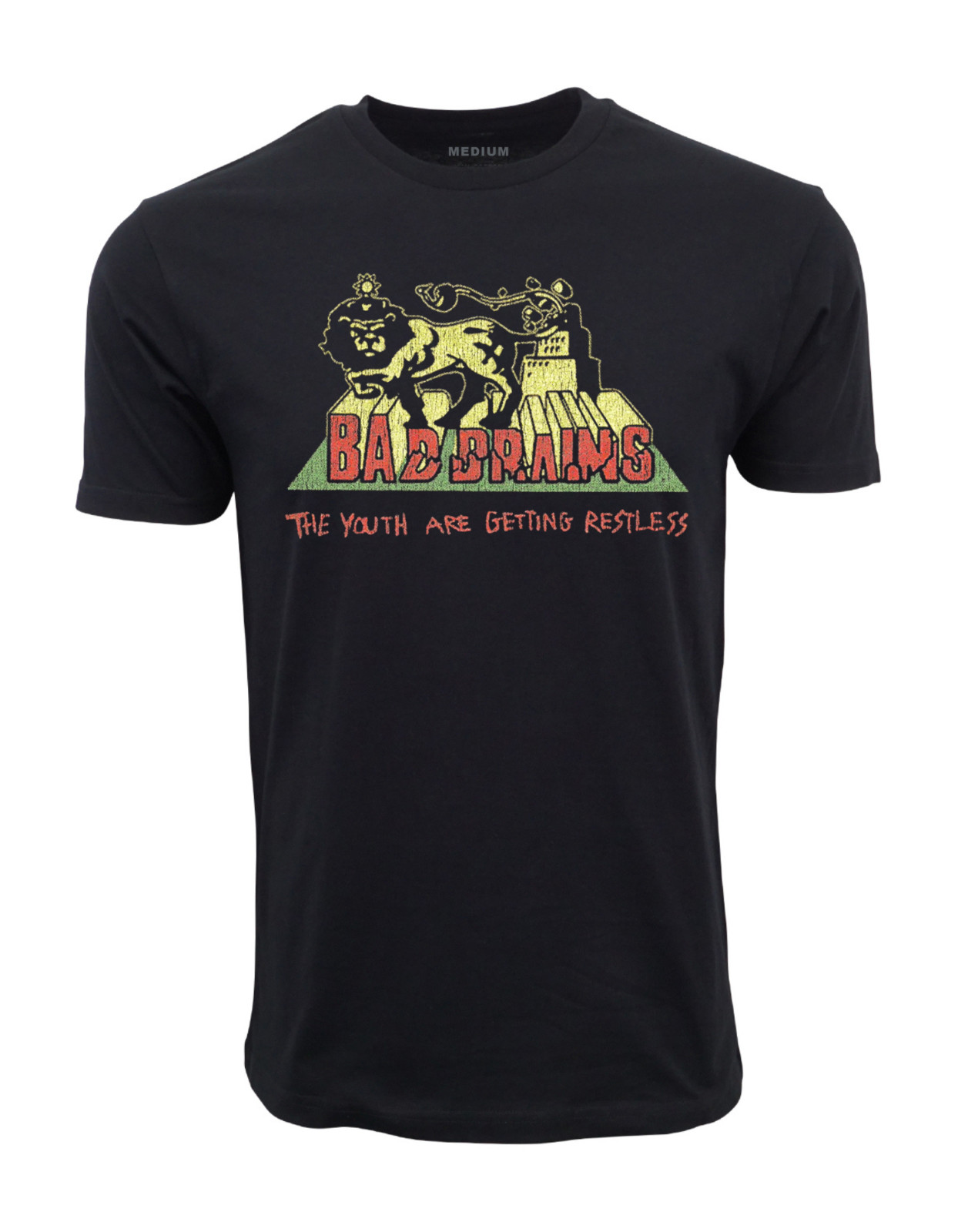 90'S BAD BRAINS THE YOUTH ARE GETTING RESTLESS GRAPHIC BLACK T-SHIRT gallery
