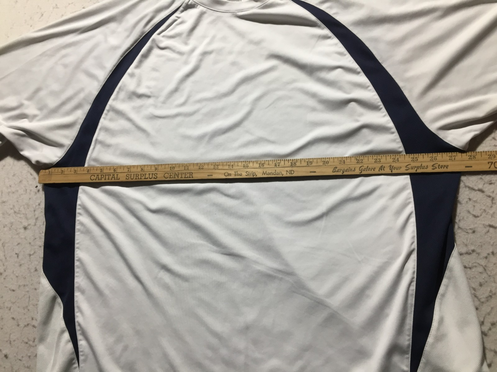 Champion Double Dry T Shirt Mens 3XL White Navy Blue Short Sleeve Crew Neck gallery