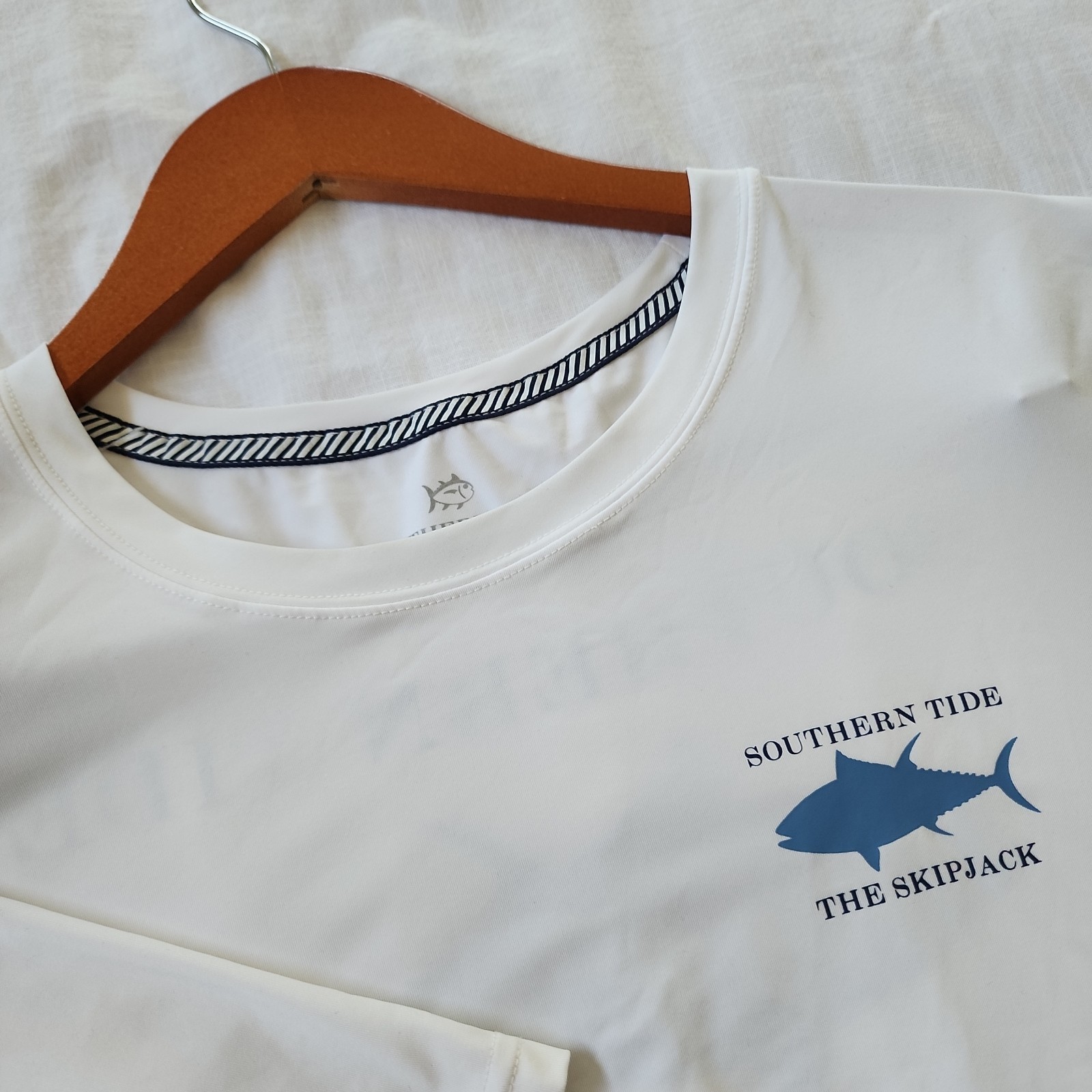 Southern Tide Original Skipjack Long Sleeve T-Shirt Mens Size L UV Wicking Swim