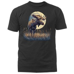 Majestic Moose Moonlight Wilderness Wildlife Nature Outdoor T-shirt
