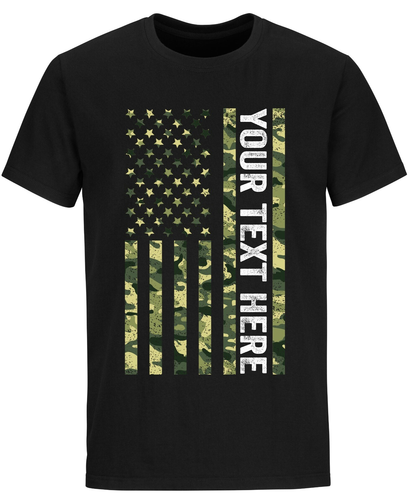 Custom Made Shirt USA Camo Flag Patriotic Personalized T-shirt Your Own Text gallery