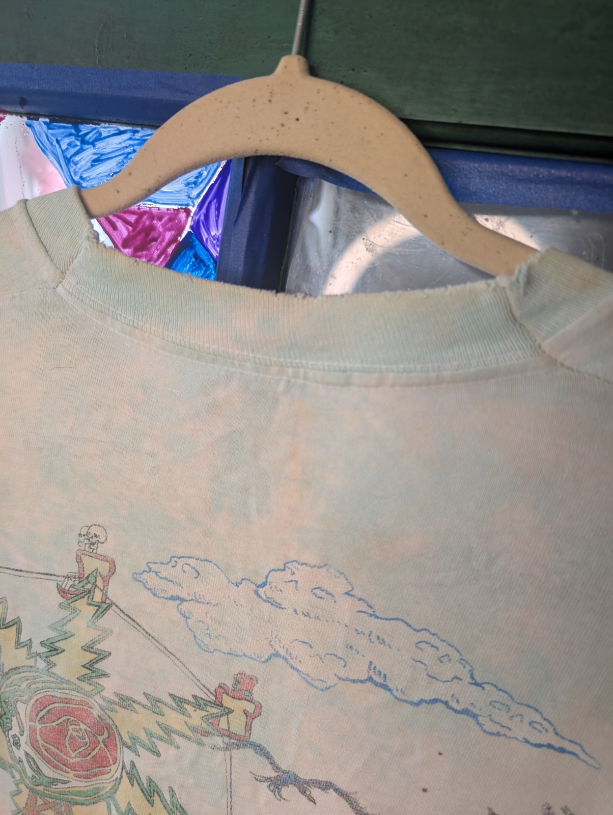 Liquid Blue Grateful Dead Vintage Tie-Dye Double-Sided Jersey Tee 2XL gallery