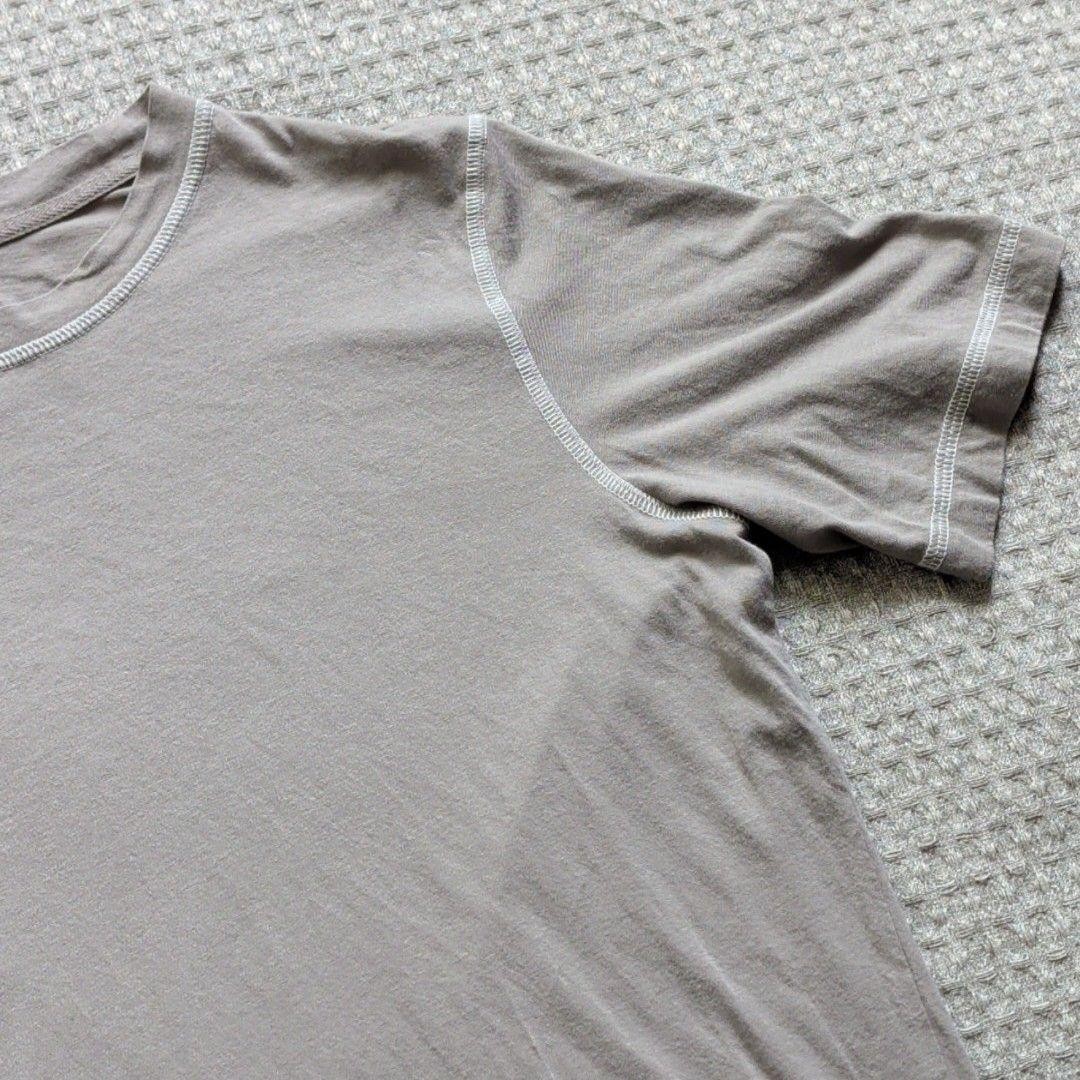 Rag & Bone Shirt Mens Small Beige Contrast Stitch Crewneck T-Shirt Basic Cotton gallery