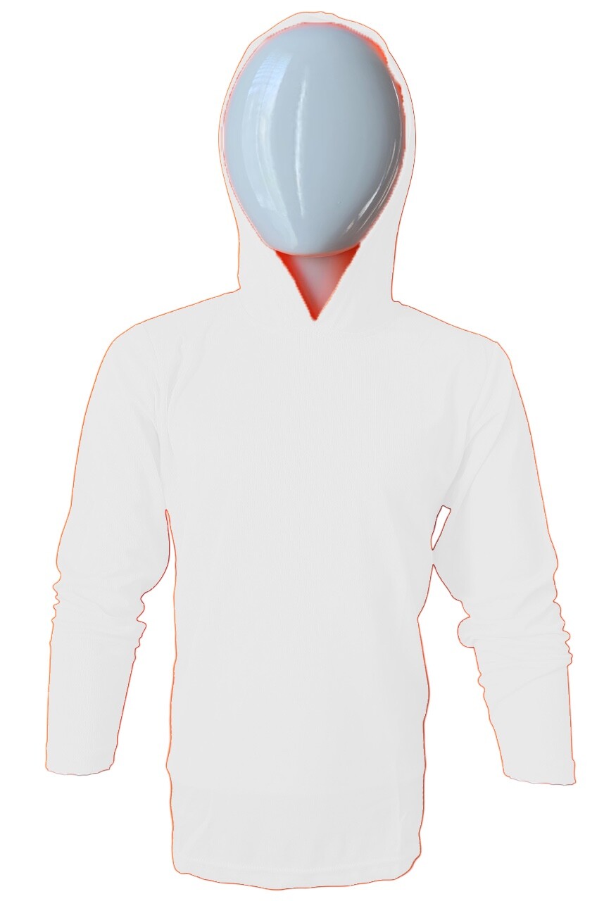 DRI-FIT Hoodie Long Sleeve T-Shirts, UPF 50+ Sun Protection Hooded WHITE gallery