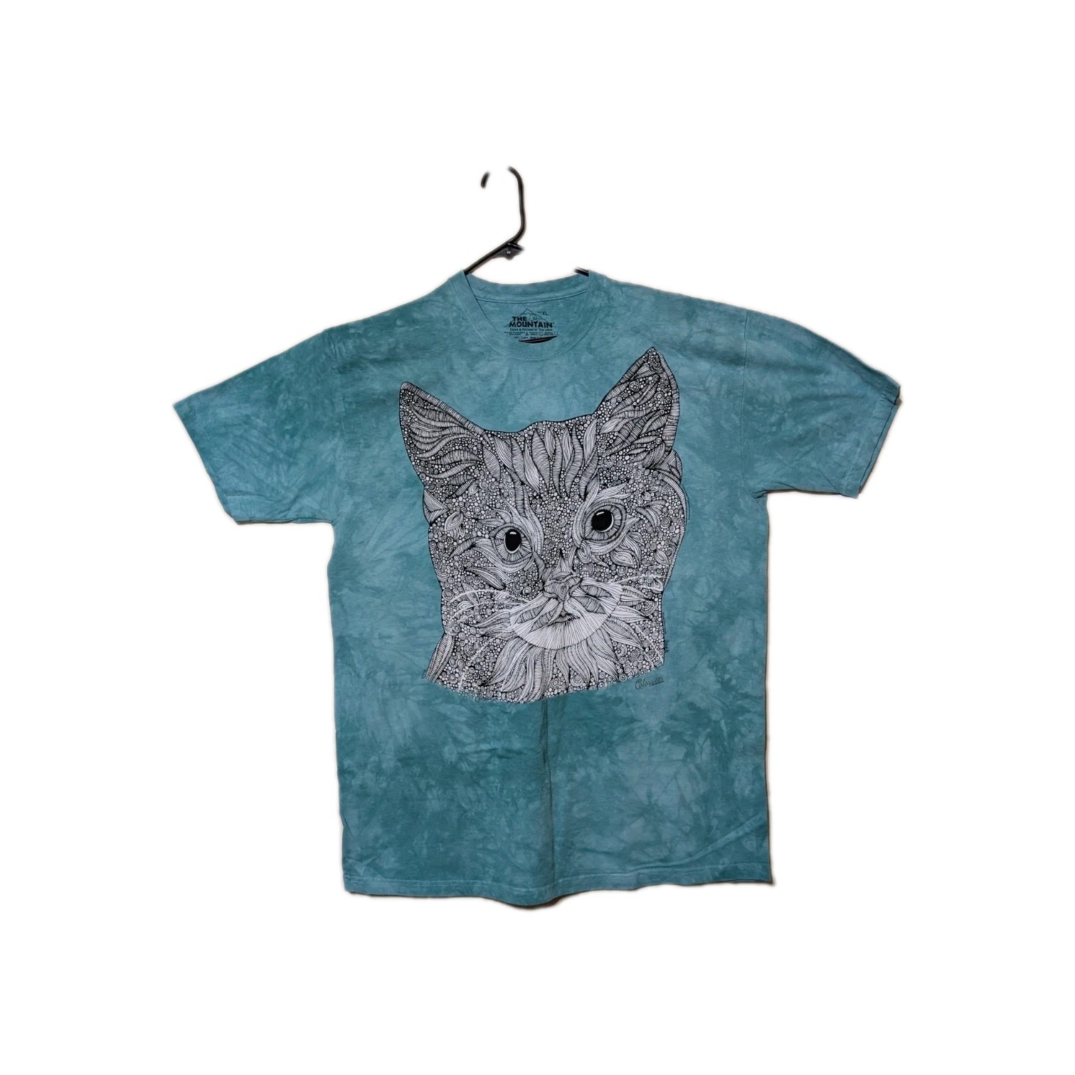 The Mountain Men's T-shirt Green Colorwear Cat Pet Retired Logo XL #1507 NWOT gallery