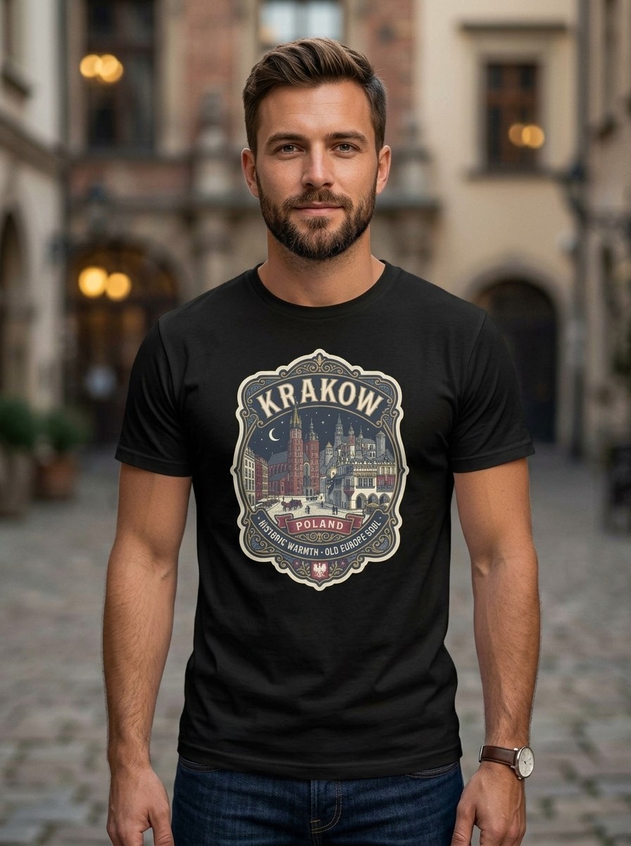 Krakow Poland Old Town Graphic T-Shirt Unisex Travel Tee gallery