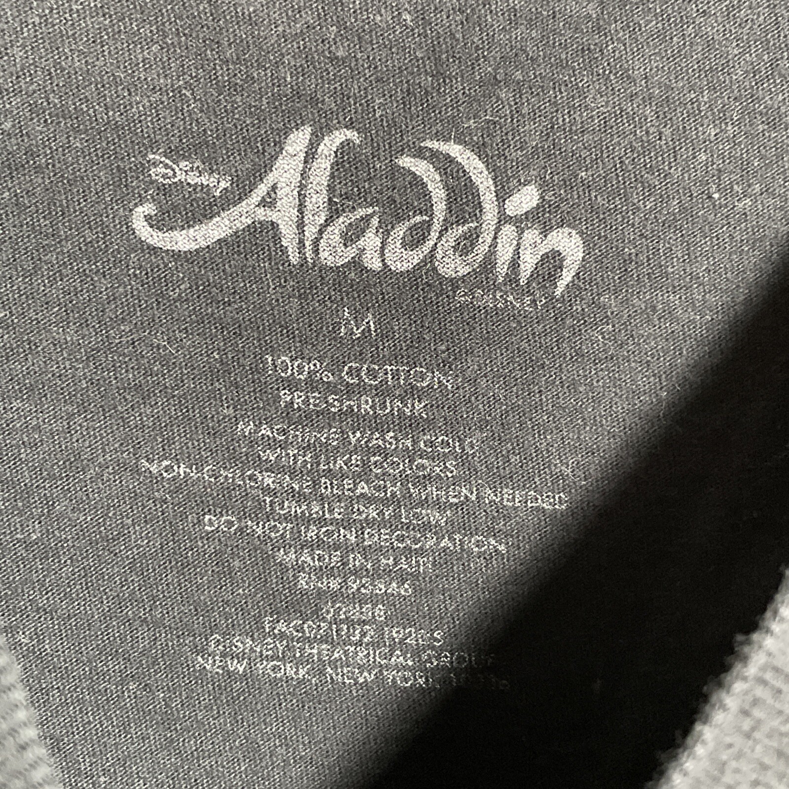Disney Adult Aladdin Play Shirt Geometric Black Medium Cotton Short Sleeve gallery