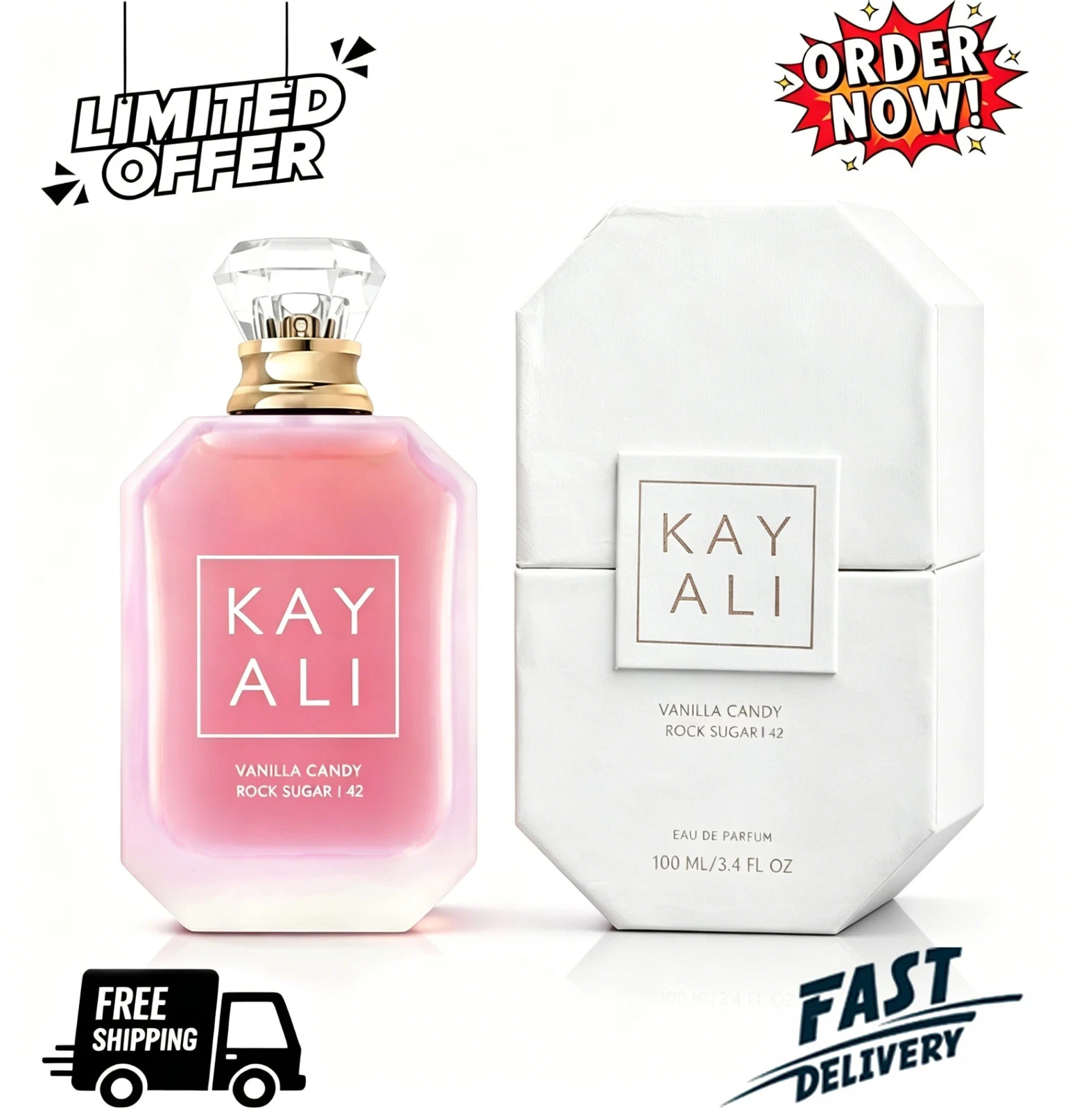 Kayali Vanilla Candy Rock Sugar 42 edp 3.4oz/100 ml FACTORY SEALED BOX