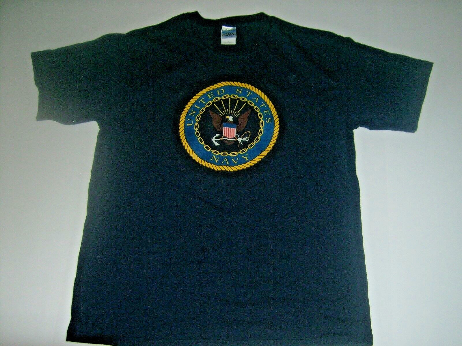 U.S. Navy Emblem Nautical Eagle Rope & Chain T-shirt Size L Short Sleeve gallery