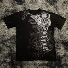Y2K Gothic T Shirt Oversized Cotton Round Neck High Street Mens Women