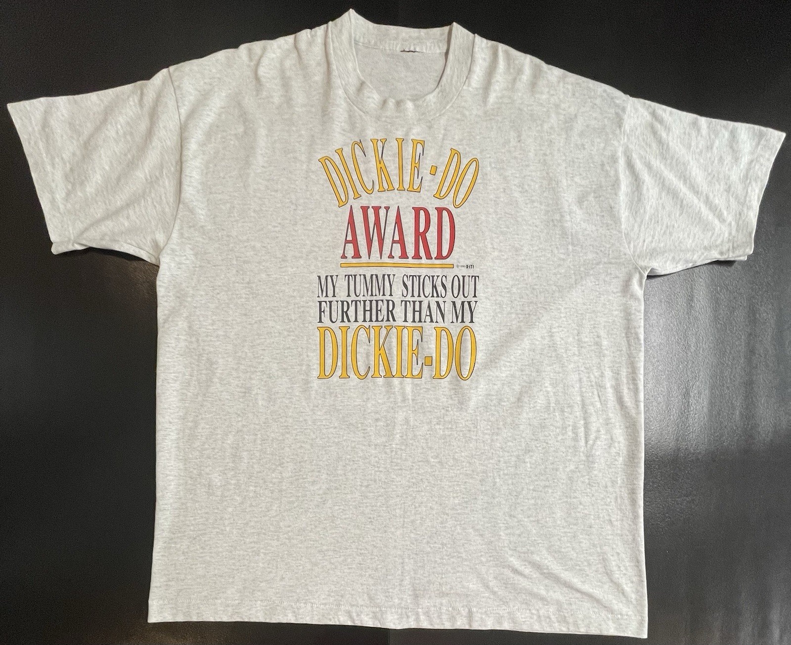 Vintage 1993 Dickie Do Award T Shirt Gray Single Stitch Novelty Humor Tee gallery