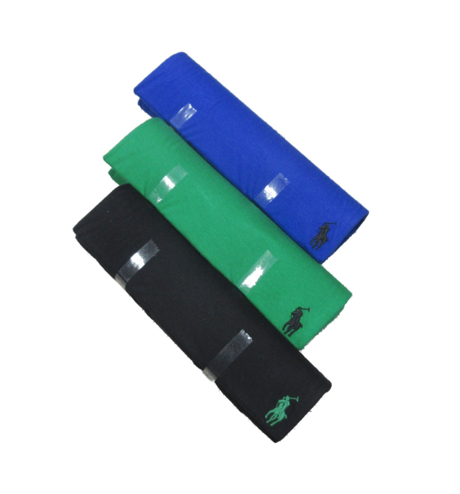Polo Ralph Lauren Men's Blue-Green-Black Classic Fit Crew-Neck 3 Pack Shirt gallery