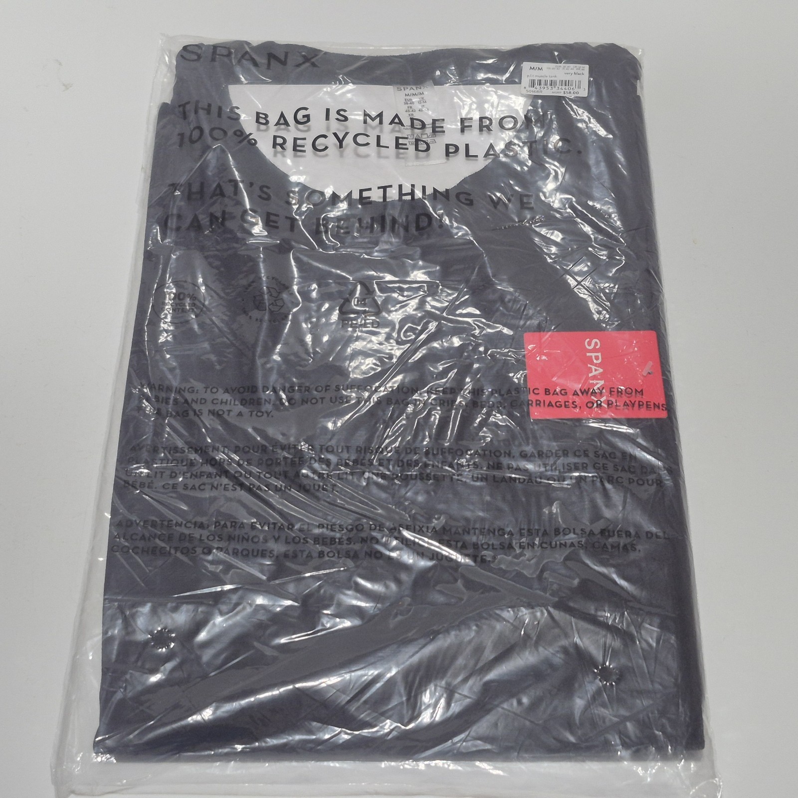 SPANX P.L.T Muscle Tee Very Black Men's Size Medium NWT Casual Athletic 50168R gallery